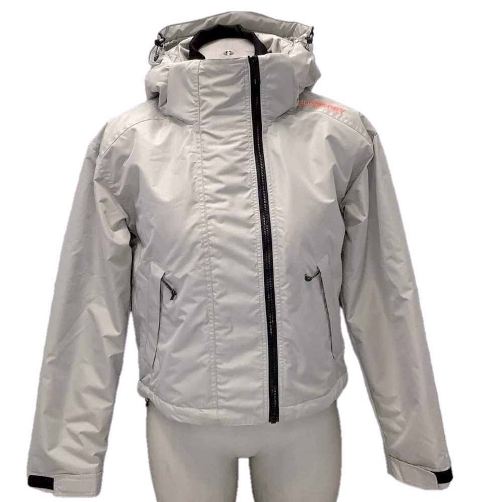 NEW SUPERDRY Women's Jacket Code Windcheater Size 4 Willow Grey